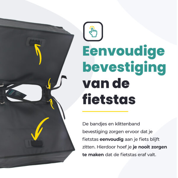 Voltano Dubbele Fietstas XL - Tarpaulin - 100% Waterdicht en Slijtvast - 48 Liter - Zwart - Afbeelding 5