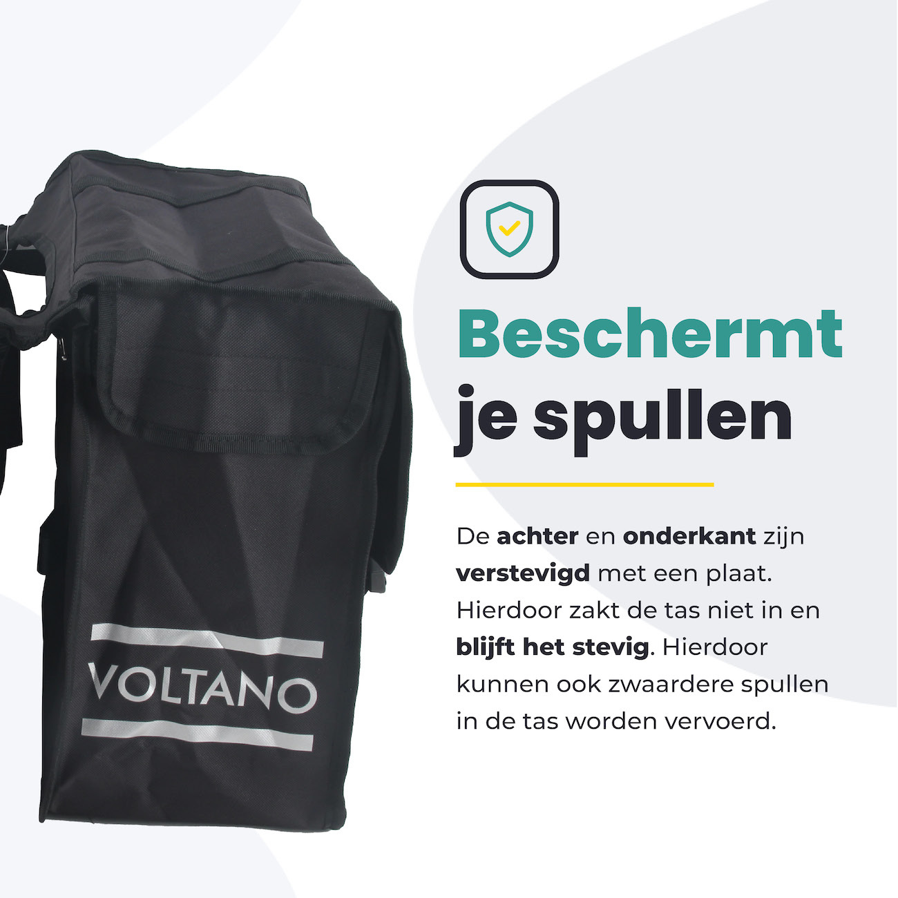 Voltano Dubbele Fietstas XL - Zwart - 48 Liter - Afbeelding 3