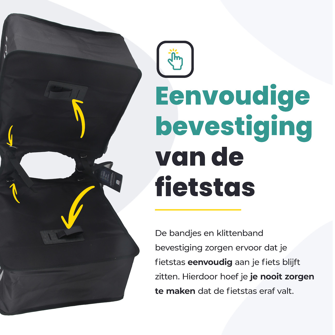 Voltano Dubbele Fietstas XL - Zwart - 48 Liter - Afbeelding 6