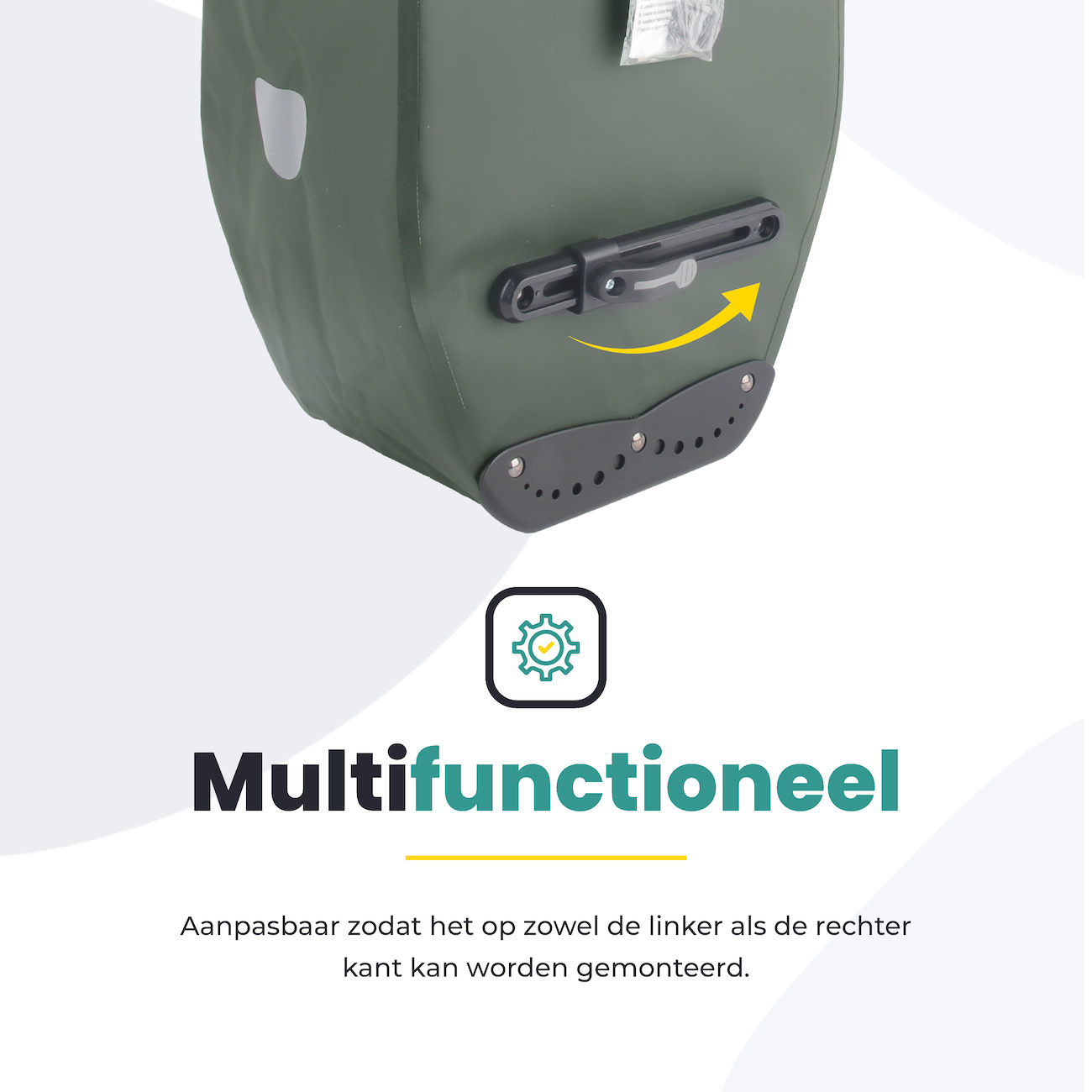 Voltano Luxe Fietstas 28L - Enkele Pakaftas - Olijf Groen - 100% Waterdicht - Afbeelding 7