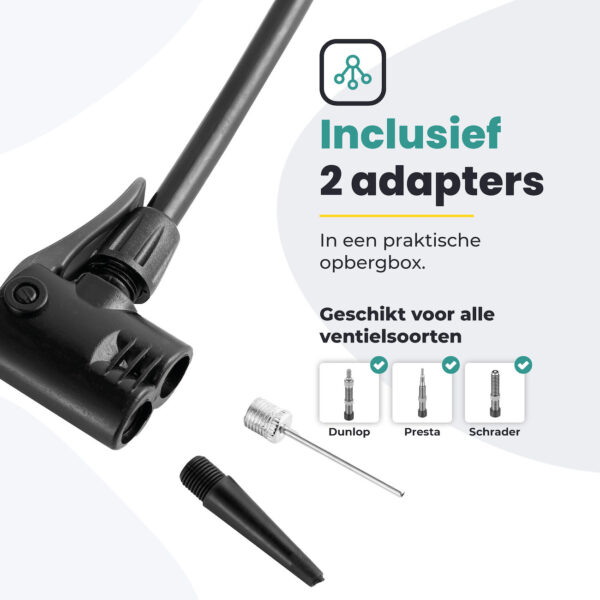 Voltano Hogedruk Fietspomp - Zwart - Manometer - Universele Pomp - Afbeelding 2