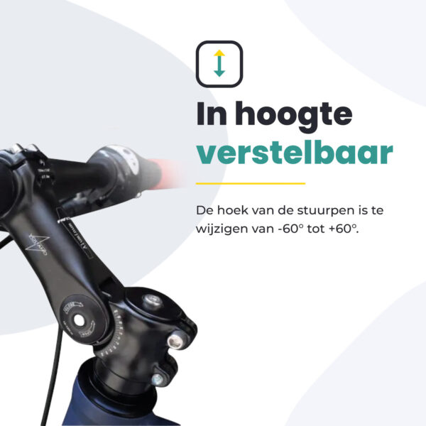 Voltano A-Head Verstelbare Stuurpen Voorbouw – 1-1/8” 28,6 / 130 mm / 31,8 mm – Zwart - º60 graden Verstelbaar - Stuur Verhoger - Afbeelding 3