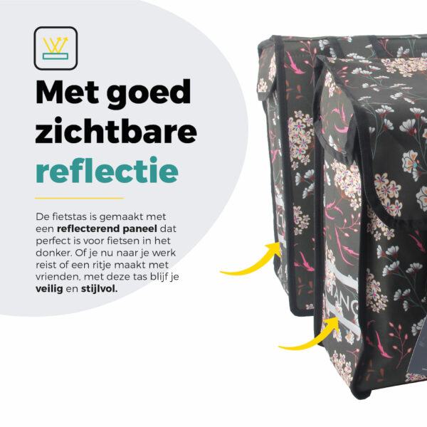 Voltano Dubbele Fietstas Pink Elegance - 38 Liter - Waterdicht Polyester - Afbeelding 5