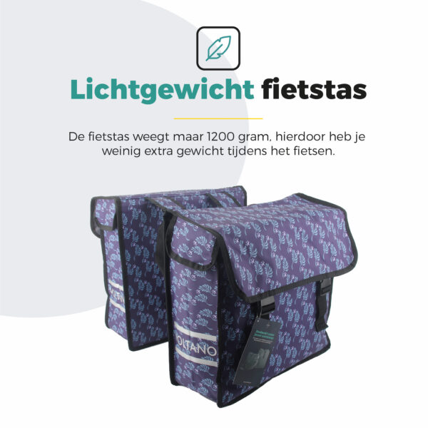 Voltano Dubbele Fietstas Purple Passion - 38 Liter - Waterdicht Polyester - Afbeelding 9