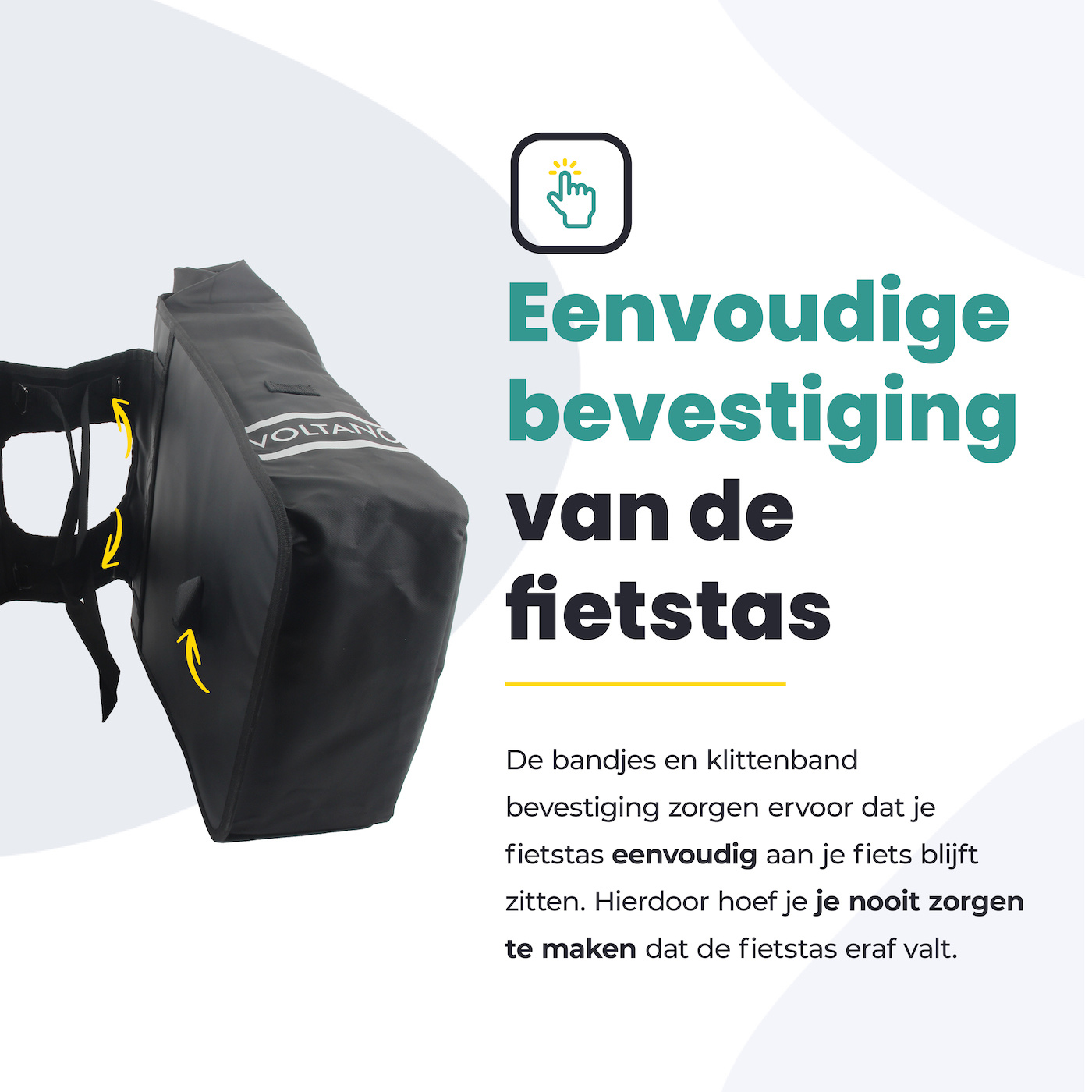 Voltano Dubbele Fietstas Rolltop - Zwart - 48 Liter - 100% Waterdicht - Afbeelding 8