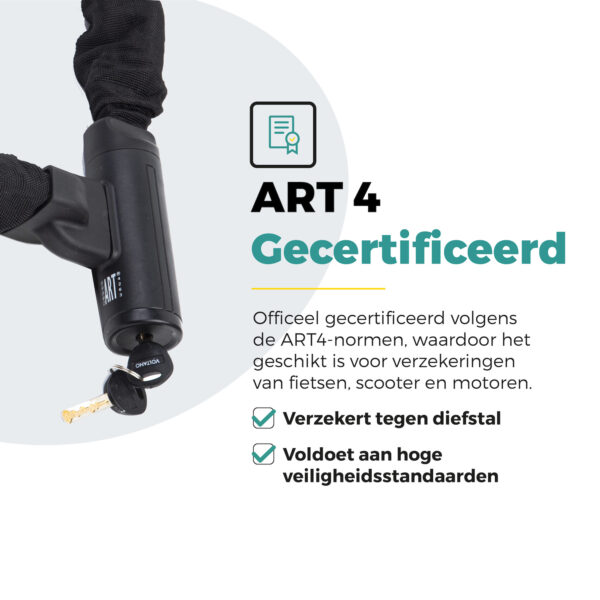Voltano Securo ART4 Motor Kettingslot Zwart - 130 CM - ART 4 Slot - Afbeelding 3