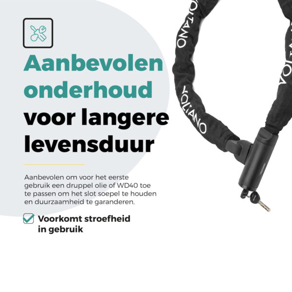 Voltano Securo ART4 Motor Kettingslot Zwart - 130 CM - ART 4 Slot - Afbeelding 10