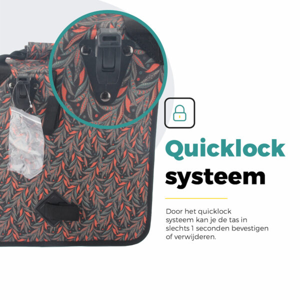 Voltano Voorgevormde Enkele Fietstas / Pakaftas - Crimson Leaf - 17L - Afbeelding 2
