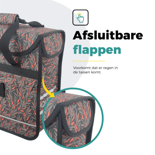 Voltano Voorgevormde Enkele Fietstas / Pakaftas - Crimson Leaf - 17L - Afbeelding 3