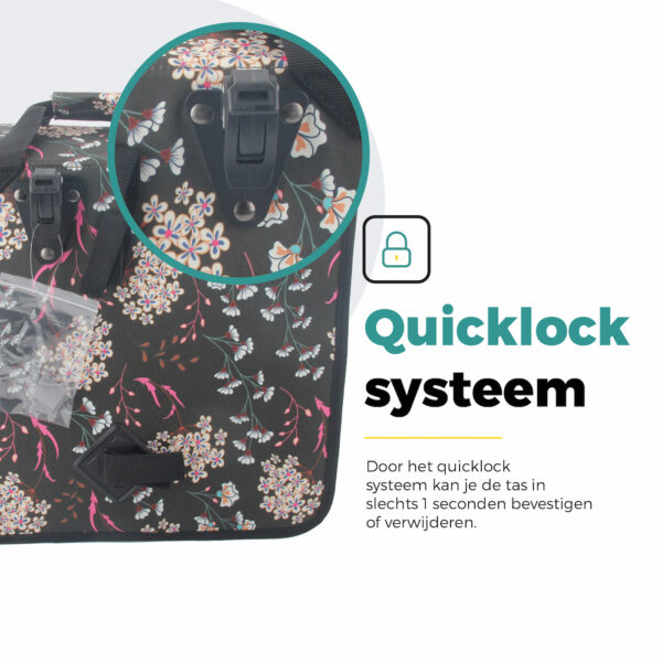Voltano Voorgevormde Enkele Fietstas / Pakaftas - Pink Elegance - 17L - Afbeelding 4