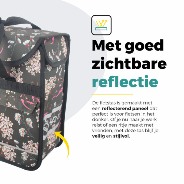 Voltano Voorgevormde Enkele Fietstas / Pakaftas - Pink Elegance - 17L - Afbeelding 7