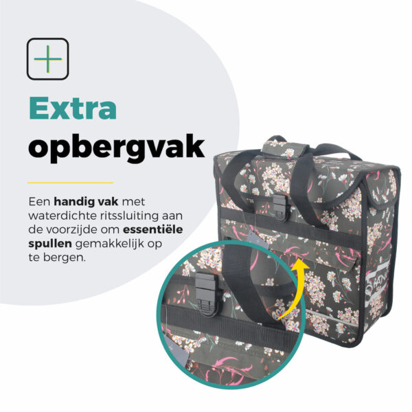 Voltano Voorgevormde Enkele Fietstas / Pakaftas - Pink Elegance - 17L - Afbeelding 8