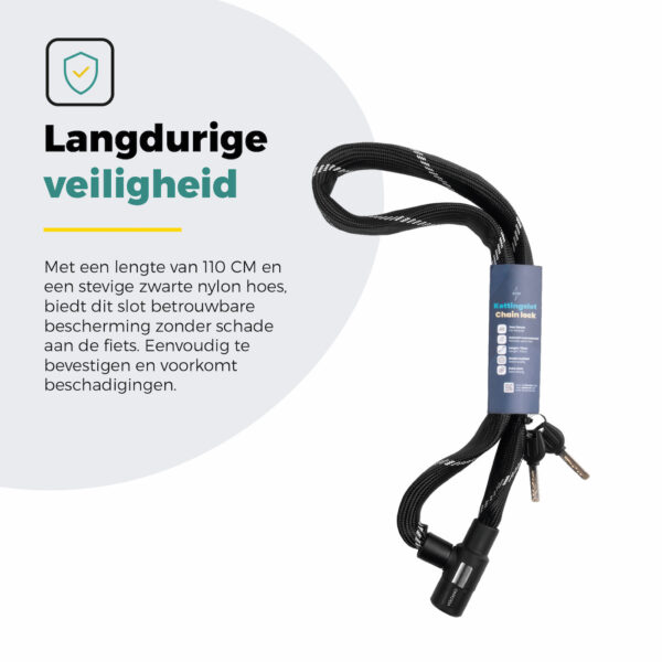 Voltano City Kettingslot - 110CM - 6MM - Nylon Hoes - Afbeelding 7