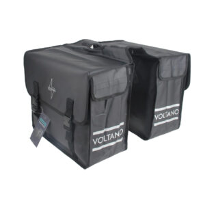 Voltano Dubbele Fietstas City - Zwart - 35 Liter - Tarpaulin - 100% Waterdicht