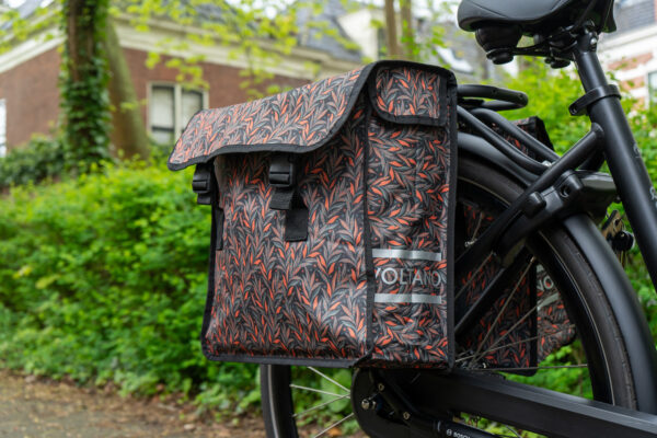 Voltano Dubbele Fietstas Crimson Leaf - 38 Liter - Waterdicht Polyester - Afbeelding 6