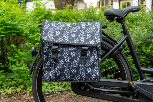 Voltano Dubbele Fietstas Floral Elegance - 38 Liter - Waterdicht Polyester - Afbeelding 7