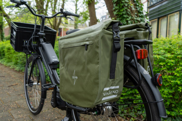 Voltano Dubbele Fietstas Rolltop Urban Green - 48 Liter - 100% Waterdicht - Afbeelding 10