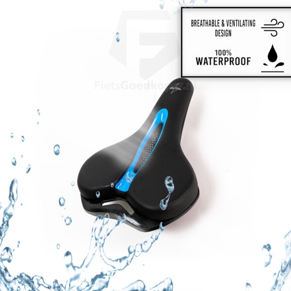 Voltano E-bike Fietszadel – Zwart / Blauw - Afbeelding 7