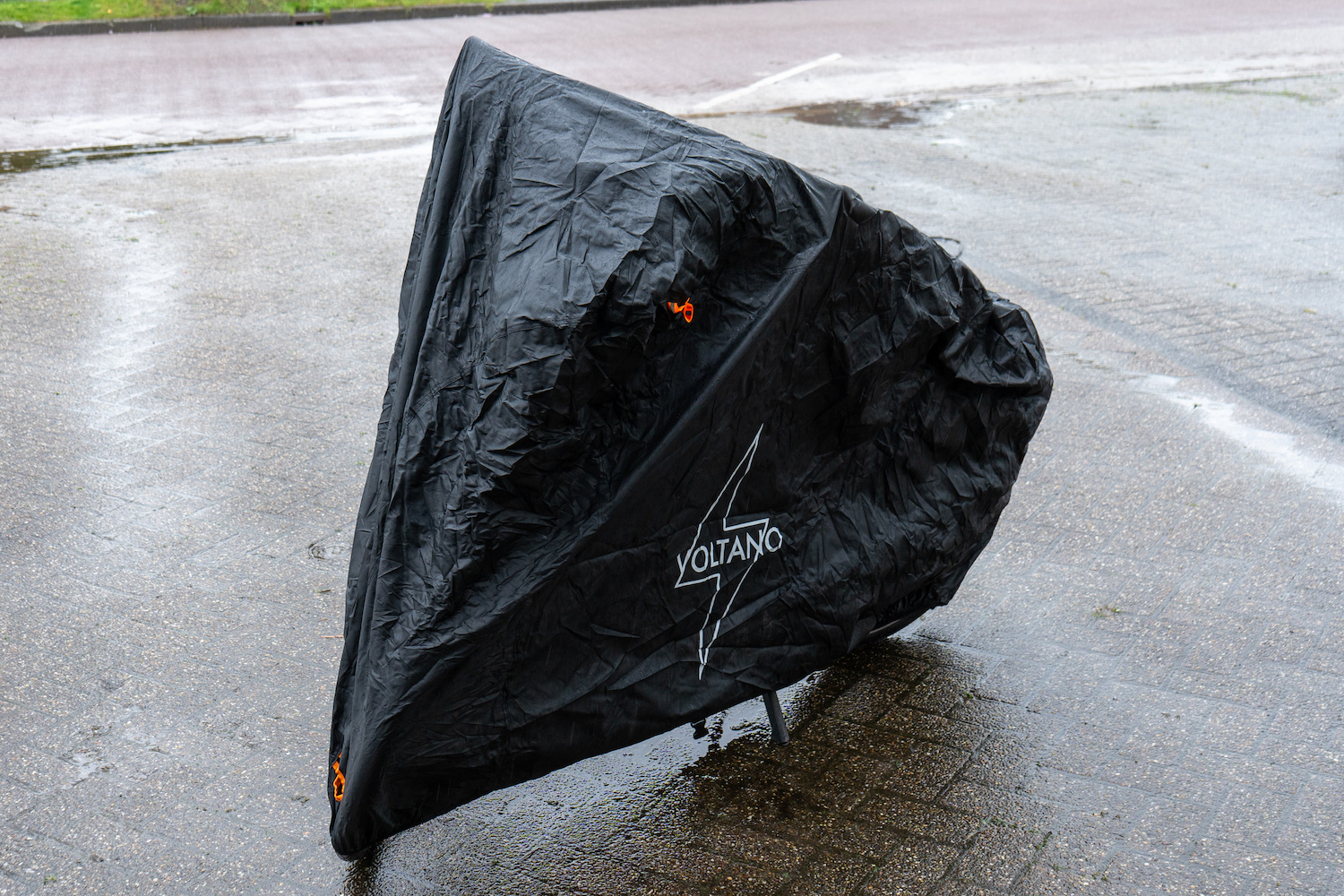Voltano Elastische Fietshoes - 2 Fietsen - Zwart - Waterdicht - Afbeelding 9