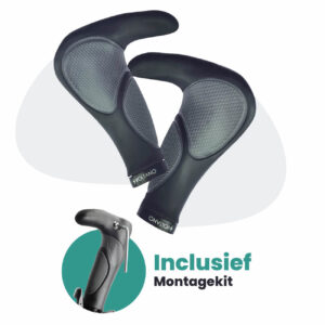 Voltano Ergonomisch Gevormde Fiets Handvatten Met Bar Ends -  Imbus - Incl. Bevestigingsmateriaal