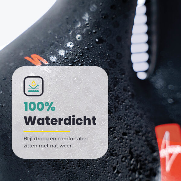 Voltano Gel Flow Fietszadel - Met Uitsparing - Zwart / Rood - Unisex - Afbeelding 5