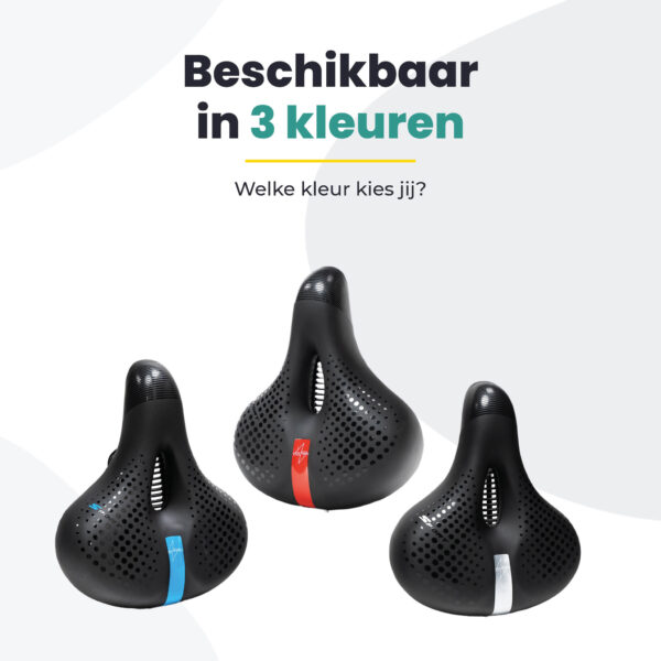 Voltano Gel Flow Fietszadel - Met Uitsparing - Zwart / Zilver - Unisex - Afbeelding 7