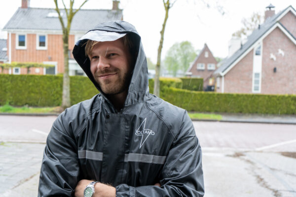 Voltano Regenpak Met Capuchon - Zwart - Inclusief Draagtas - Afbeelding 7