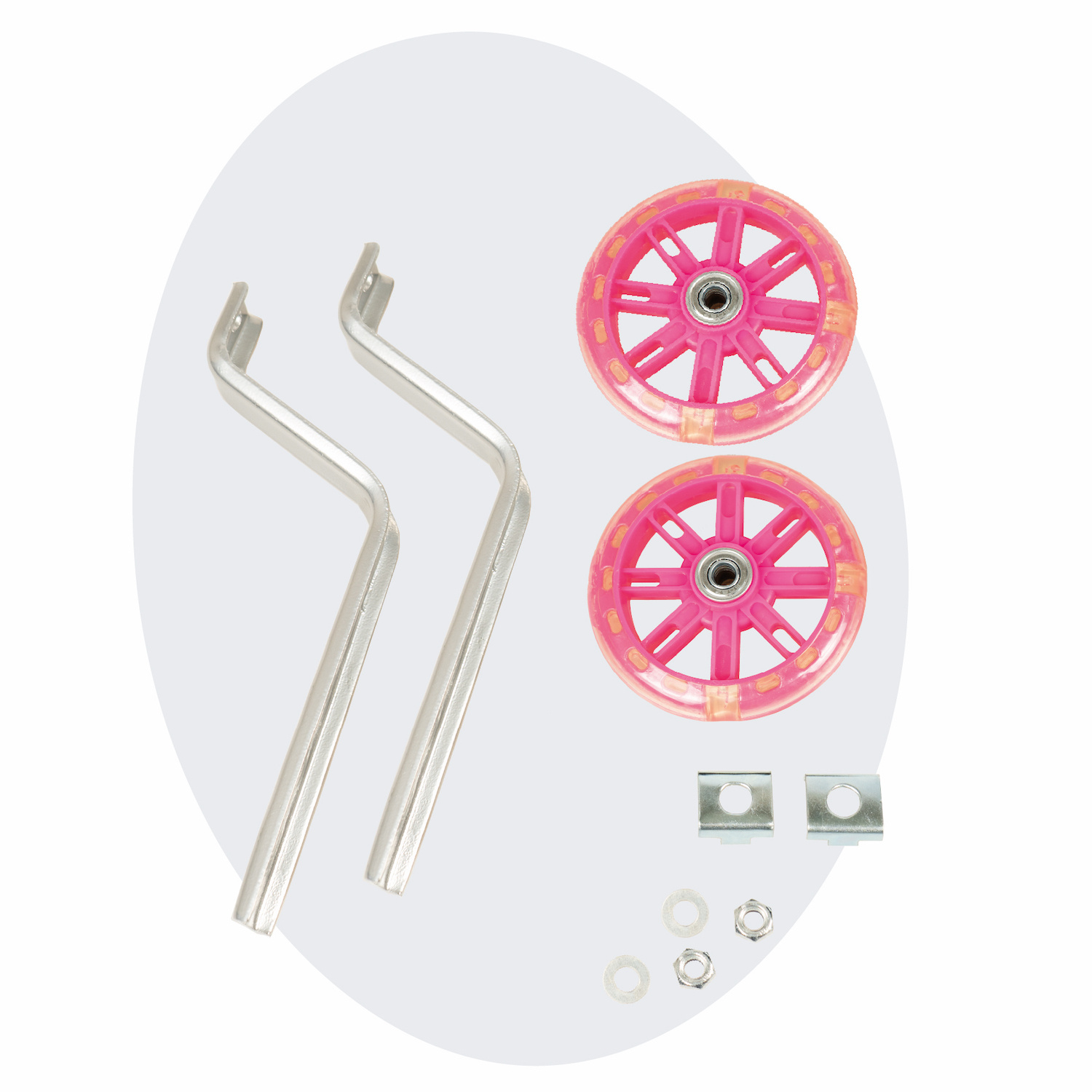 Voltano Zijwieltjes LED Verlichting - Roze - 12-20 inch - Afbeelding 3