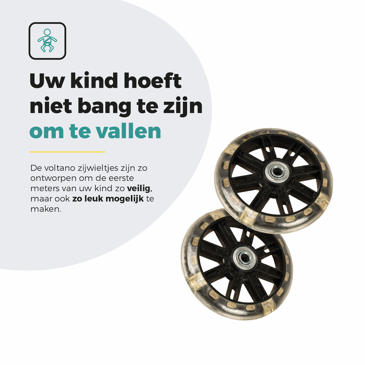 Voltano Zijwieltjes LED Verlichting – Zwart – 12-20 inch - Afbeelding 7