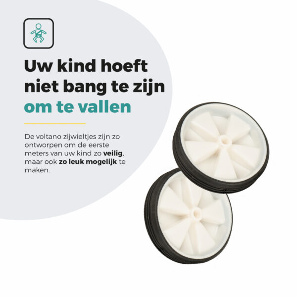 Voltano Zijwieltjes – Wit – 12-20 Inch - Afbeelding 5