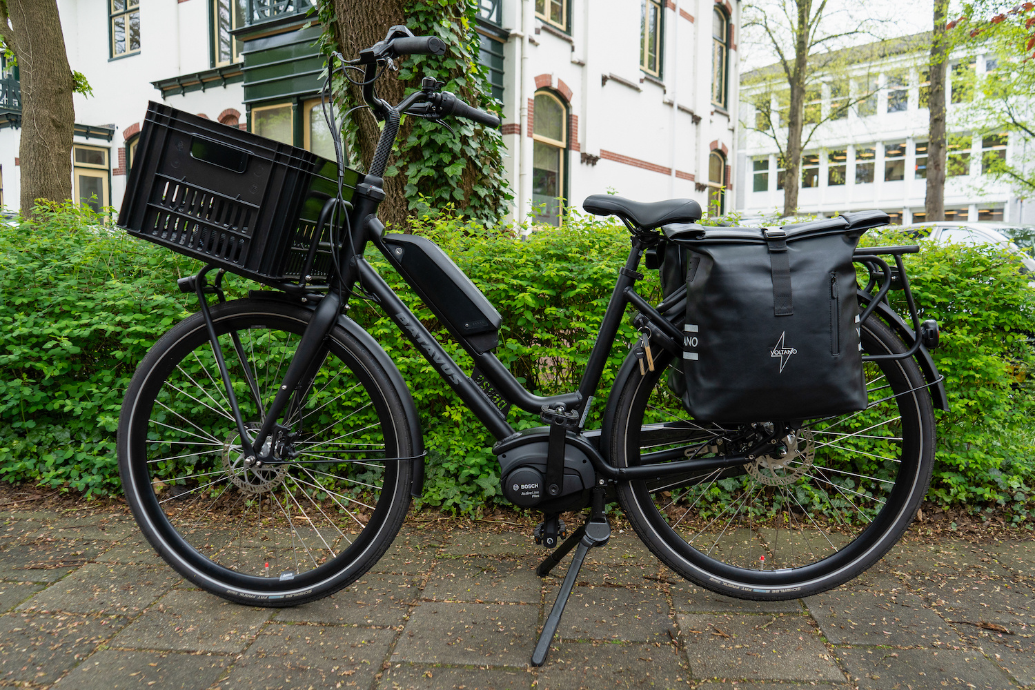 Voltano Dubbele Fietstas Rolltop E-bike Pro - Zwart - 48 Liter - 100% Waterdicht - Afbeelding 5