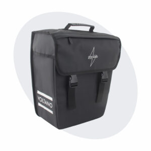 Voltano Enkele Fietstas 20L - Zwart - Afgeschuind - Waterdicht