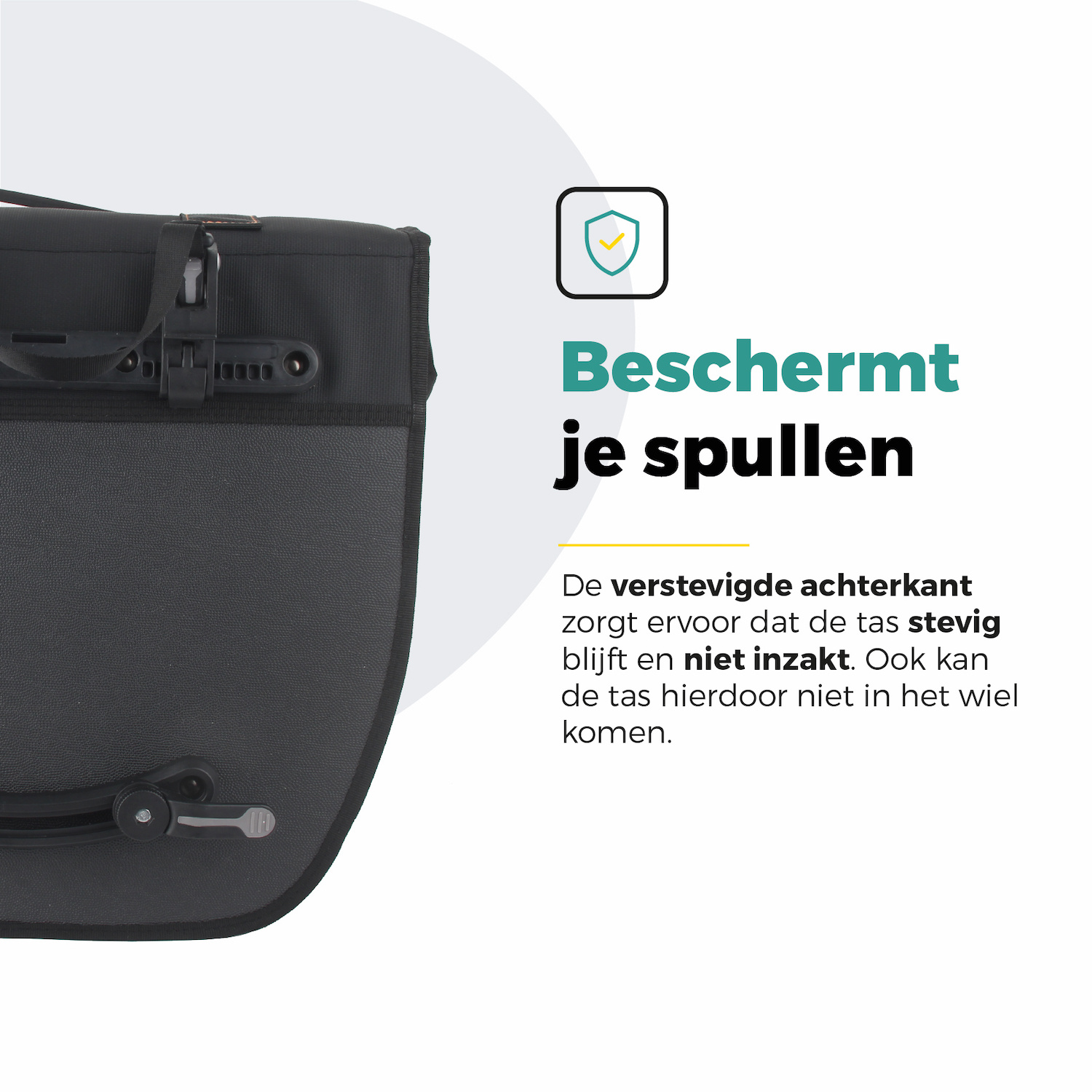 Voltano Enkele Fietstas Afgeschuind Links - Zwart - 22 Liter - Afbeelding 5