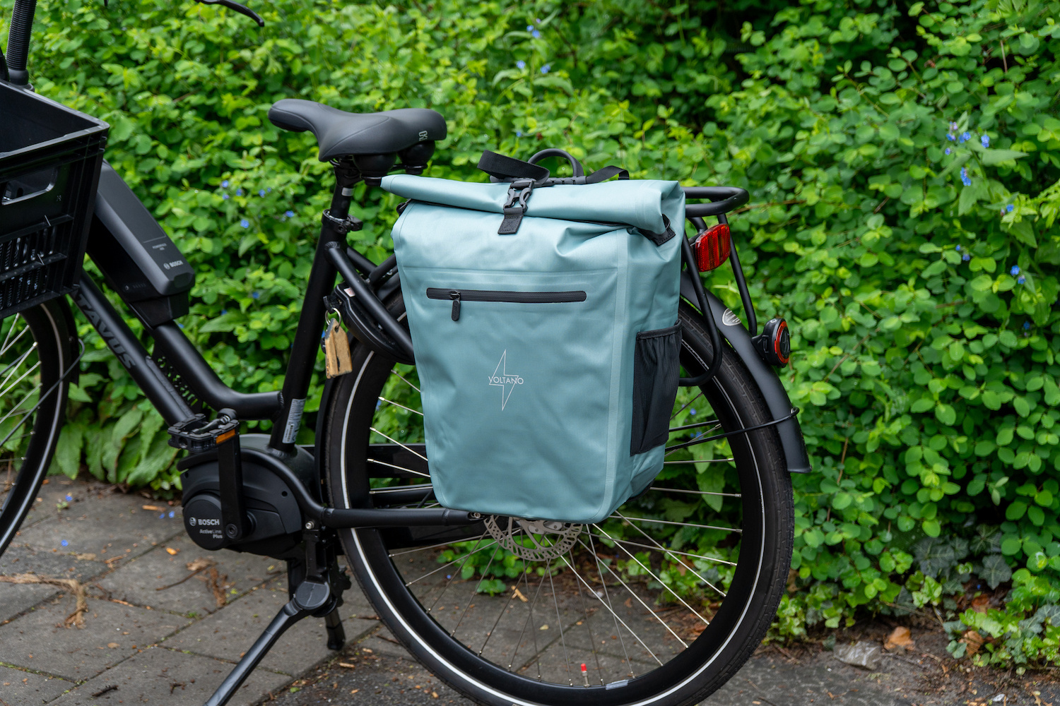 Voltano Luxe E-bike Fietstas 28L - Ice Blauw - Pakaftas Met Laptop Vak - 100% Waterdicht - Afbeelding 4